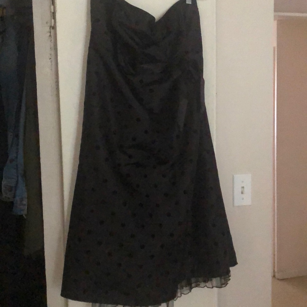 Black strapless dress